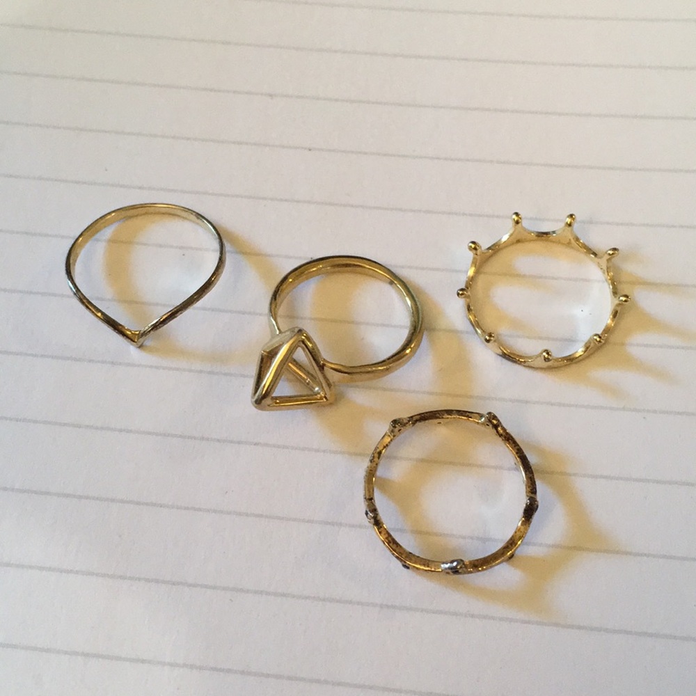 Assorted Ring Bundle For Small Hands/Fingers Gold - image 2